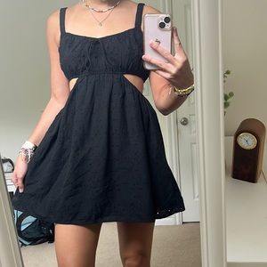 Black mini cut out Dress